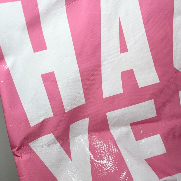 Y2K Victoria’s Secret Pink Tote Bag with Bold White Text - Picture 5 of 14